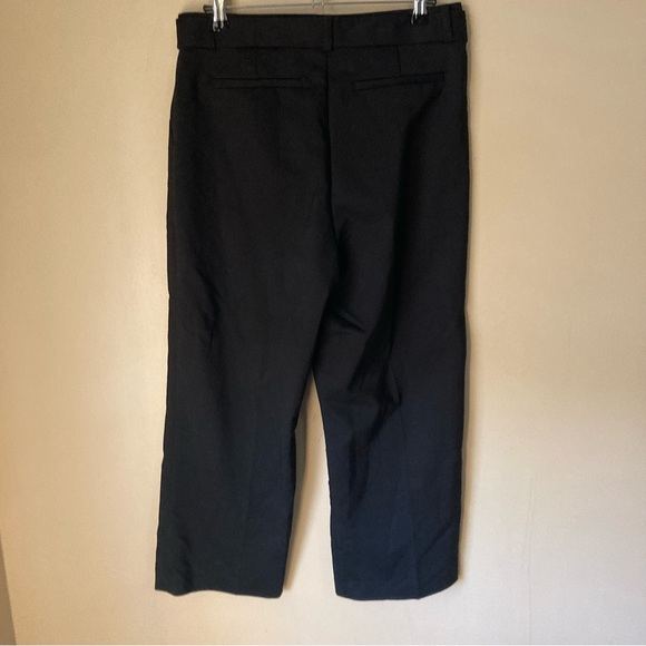 Crosby Black Belted Wide Leg Trousers - Picture 2 of 4